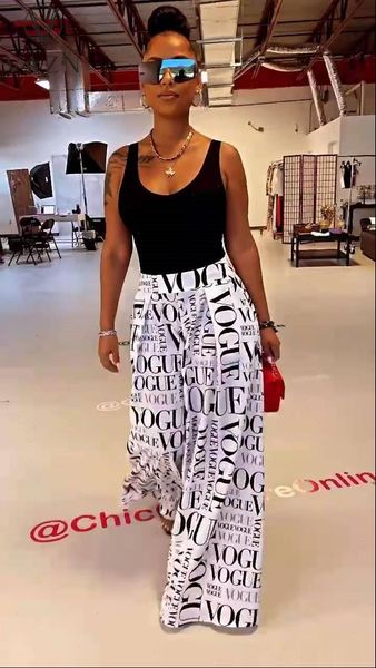 vazn summer european and women capris american dress print casual fashion letter high waisted wide leg skirt pants, Black;white
vazn summer european and women capris american dress print casual fashion letter high waisted wide leg skirt pants, Black;white