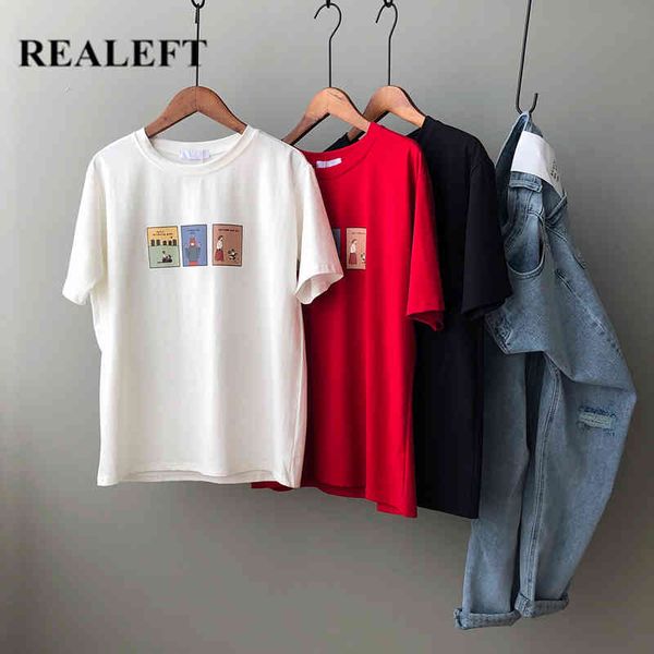 summer classic abstract printing women's t-shirts bottoming o-neck short sleeve female casual loose shirts 210428, White
summer classic abstract printing women's t-shirts bottoming o-neck short sleeve female casual loose shirts 210428, White