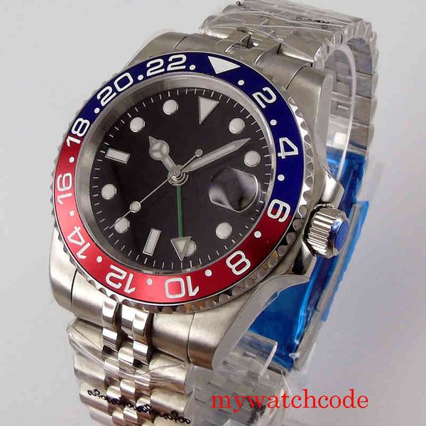 plate 40mm iron black sterile date sapphire crystal gmt function automatic men watches jubilee band rotating belt, Slivery;brown
plate 40mm iron black sterile date sapphire crystal gmt function automatic men watches jubilee band rotating belt, Slivery;brown