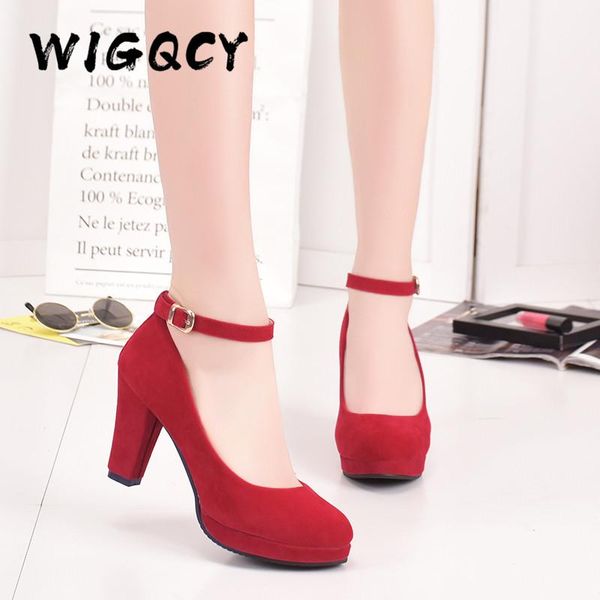 ankle strap high heels sweet women's pumps flock woman thick platform mary jane women party shoes buckle ladies footwear dress, Black
ankle strap high heels sweet women's pumps flock woman thick platform mary jane women party shoes buckle ladies footwear dress, Black
