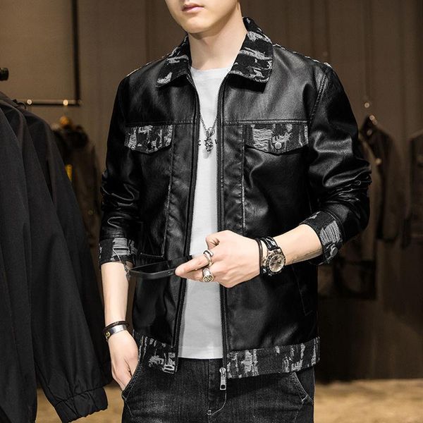 men's jackets men 's coat spring and autumn thin casual motorcycle leather jacket korean style, Black;brown
men's jackets men 's coat spring and autumn thin casual motorcycle leather jacket korean style, Black;brown