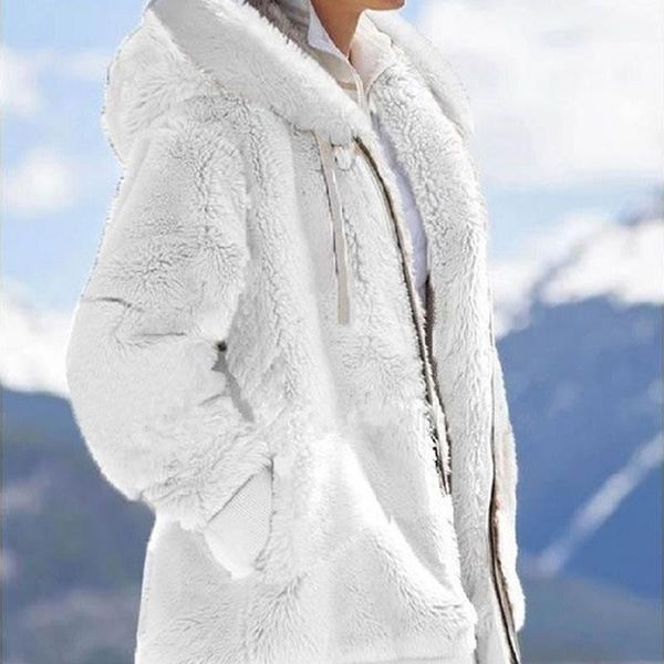 women's jackets fall winter women hooded coat solid colour short plush long sleeve zipper overcoats for ladies female, Black;brown
women's jackets fall winter women hooded coat solid colour short plush long sleeve zipper overcoats for ladies female, Black;brown