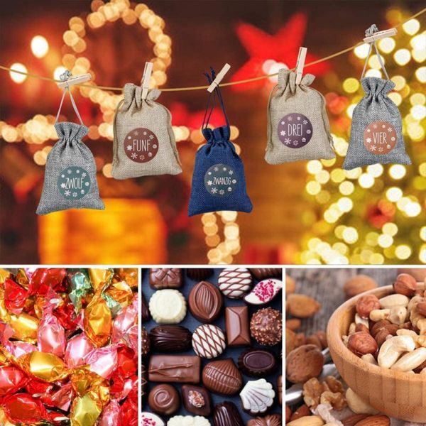 christmas decorations 24pcs tree gift hanging bag 24 days advent calendar set drawstring sticker diy ornaments with clip
christmas decorations 24pcs tree gift hanging bag 24 days advent calendar set drawstring sticker diy ornaments with clip