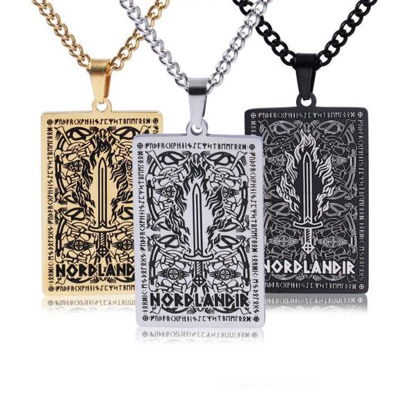 chains stainless steel necklaces for man square tag engraved viking flame sword and futhark amulet titanium necklace, Silver
chains stainless steel necklaces for man square tag engraved viking flame sword and futhark amulet titanium necklace, Silver