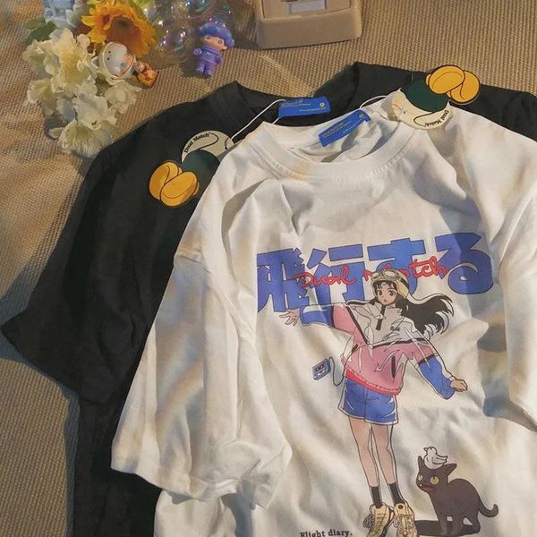 women's t-shirt women summer tshirts streetwear tees japanese t shirt casual black white for clothing regular 
women's t-shirt women summer tshirts streetwear tees japanese t shirt casual black white for clothing regular