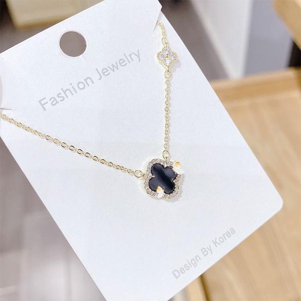 chains clover necklace female clavicle chain simple temperament rose gold zircon full diamond jewelry, Silver
chains clover necklace female clavicle chain simple temperament rose gold zircon full diamond jewelry, Silver