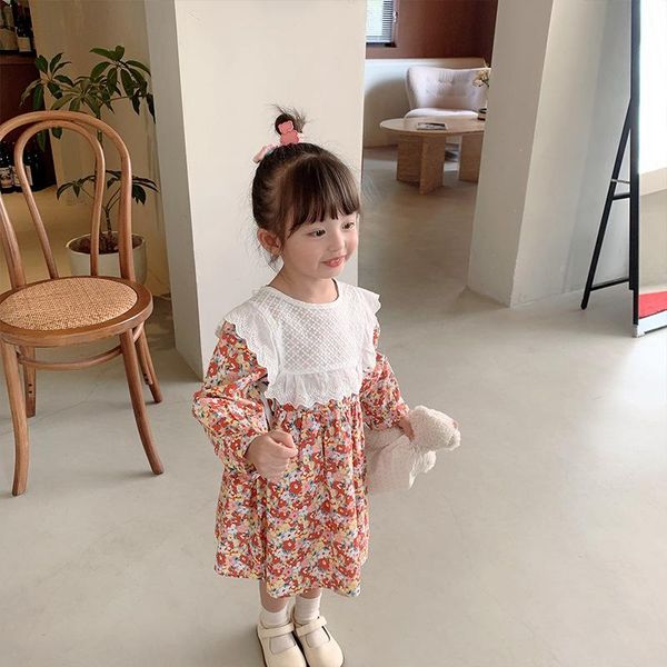 girl's dresses children's dress 2021 autumn baby long sleeve cotton wear korean girls lace broken flower princess 5-71, Red;yellow
girl's dresses children's dress 2021 autumn baby long sleeve cotton wear korean girls lace broken flower princess 5-71, Red;yellow