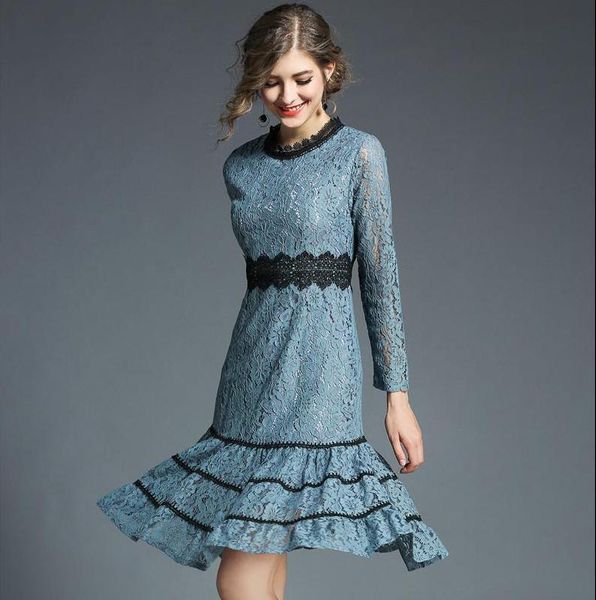 casual dresses elegant women luxurious sweet slim sleeveless party dress fashion office lace, Black;gray 
casual dresses elegant women luxurious sweet slim sleeveless party dress fashion office lace, Black;gray