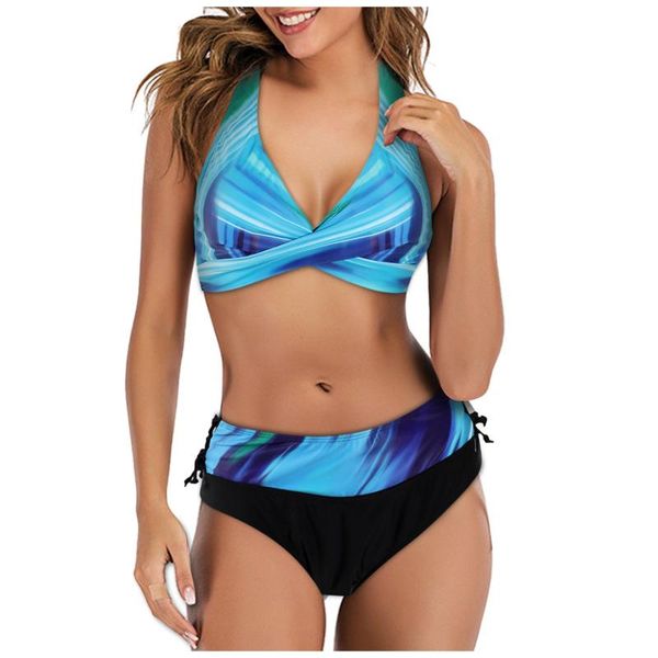 women's swimwear women plus size print strappy back tankini set two piece swimsuits swimdress, White;black
women's swimwear women plus size print strappy back tankini set two piece swimsuits swimdress, White;black