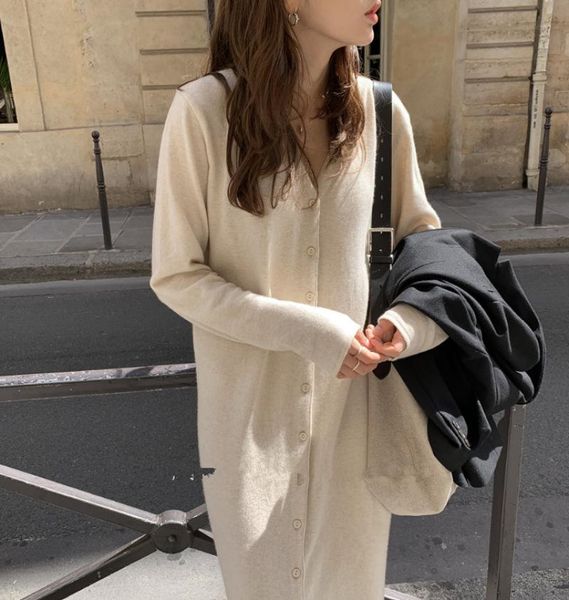 casual dresses whcw cgdsr sweater dress women jumper vintage oversized knitted pullover thick autumn elegant winter solid 2021 korean style, Black;gray
casual dresses whcw cgdsr sweater dress women jumper vintage oversized knitted pullover thick autumn elegant winter solid 2021 korean style, Black;gray