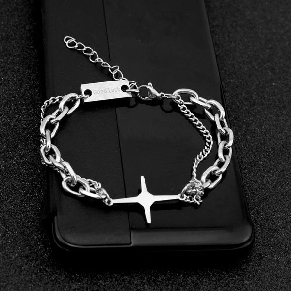 charm bracelets cross stainless steel bracelet jewelry adjustable bangle double chain layered for couple women men lady girls boy gift, Golden;silver
charm bracelets cross stainless steel bracelet jewelry adjustable bangle double chain layered for couple women men lady girls boy gift, Golden;silver