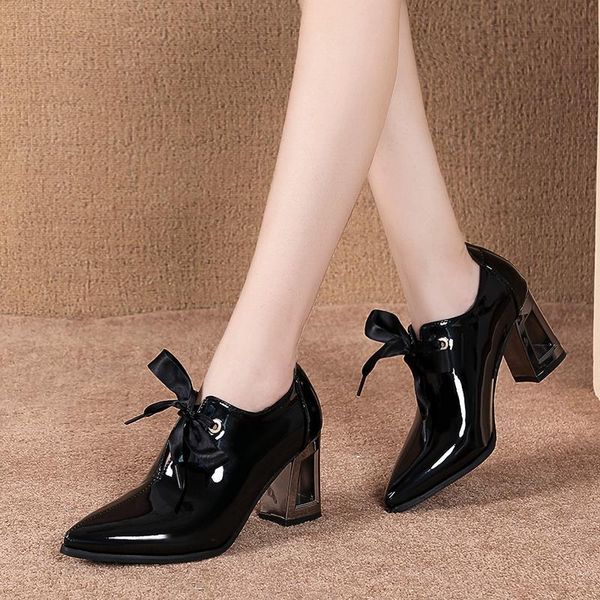 dress shoes 2021 spring women pointed toe lace up high heels dres patent leather bare boots black botas mujer
dress shoes 2021 spring women pointed toe lace up high heels dres patent leather bare boots black botas mujer