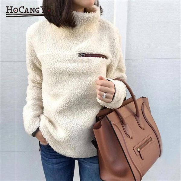 women's sweaters autumn fashion zipper high collar warm blouse girls kawaii white hairy winter turtleneck long sleeve fleece pullover, White;black
women's sweaters autumn fashion zipper high collar warm blouse girls kawaii white hairy winter turtleneck long sleeve fleece pullover, White;black