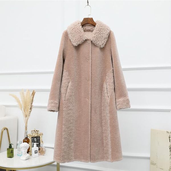 women's fur & faux winter 2021 grain sheep shearing coats women real 100% wool one turn down collar long jackets warm thick overcoats, Black
women's fur & faux winter 2021 grain sheep shearing coats women real 100% wool one turn down collar long jackets warm thick overcoats, Black