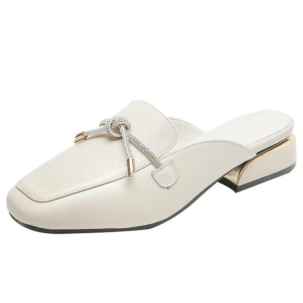 slippers grain leather fluffy muller lazy sandals shoes fashion square toe women size 35-43, Black
slippers grain leather fluffy muller lazy sandals shoes fashion square toe women size 35-43, Black