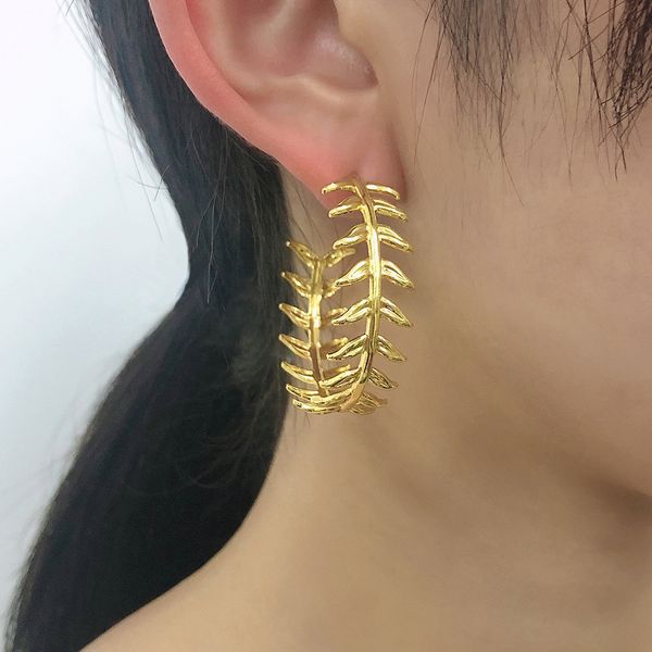 simple gold color leaf branch plant big circle hoop earrings women's punk stainless steel c-shape earring female hiphop jewelry, Golden;silver
simple gold color leaf branch plant big circle hoop earrings women's punk stainless steel c-shape earring female hiphop jewelry, Golden;silver