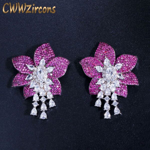 cwwzircons geometric designer big rose red flower cubic zircon luxury 925 silver drop earrings for women brand jewelry cz458, Golden;silver
cwwzircons geometric designer big rose red flower cubic zircon luxury 925 silver drop earrings for women brand jewelry cz458, Golden;silver