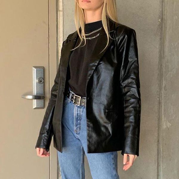 women's jackets black pu leather jacket zipper button pocket coat female long sleeves casual outerwear women autumn winter fashion y2k, Black;brown
women's jackets black pu leather jacket zipper button pocket coat female long sleeves casual outerwear women autumn winter fashion y2k, Black;brown