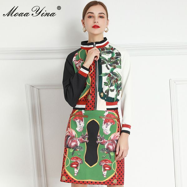 fashion set spring women's long sleeve jacket +mushroom chestnut squirrel print skirt two-piece set 210524, White
fashion set spring women's long sleeve jacket +mushroom chestnut squirrel print skirt two-piece set 210524, White