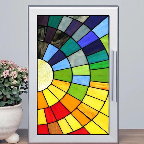 window stickers customized size sticker static cling stained glass film frosted rainbow bridge for kid's bedroom door home decor
window stickers customized size sticker static cling stained glass film frosted rainbow bridge for kid's bedroom door home decor