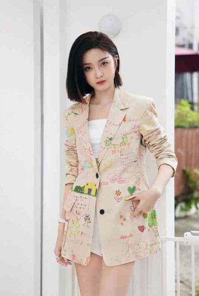 women's suits & blazers designer runway hand-painted printing aesthetic women blazer coats office streetwear gothic ladies traf mujer j, White;black
women's suits & blazers designer runway hand-painted printing aesthetic women blazer coats office streetwear gothic ladies traf mujer j, White;black