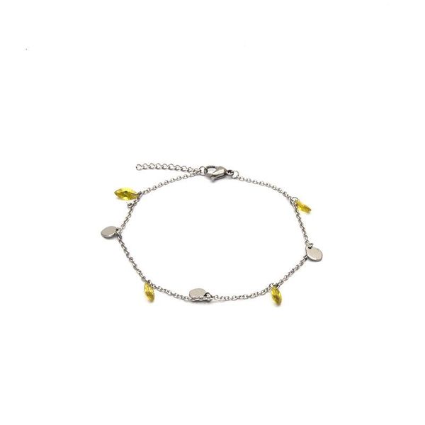 link, chain stainless steel silver bracelets geometric yellow crystal temperament joker for women br041190, Black
link, chain stainless steel silver bracelets geometric yellow crystal temperament joker for women br041190, Black