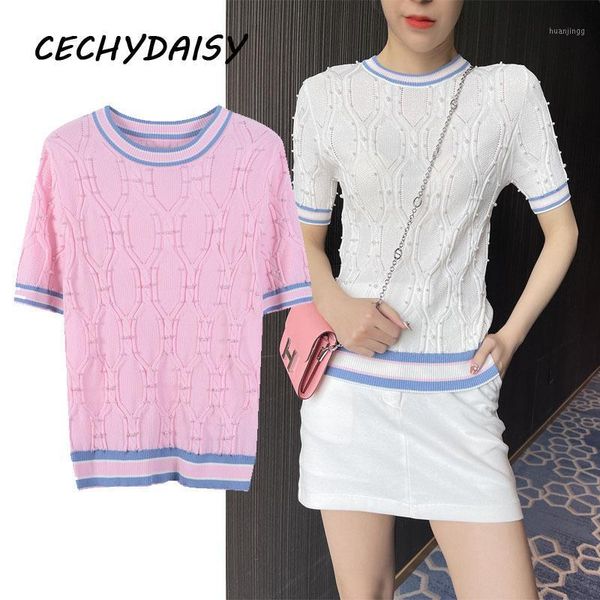 women's sweaters knitted pullovers women o-neck beading short sleeve striped elegant vintage designer brand korean fashion clothing y2, White;black
women's sweaters knitted pullovers women o-neck beading short sleeve striped elegant vintage designer brand korean fashion clothing y2, White;black