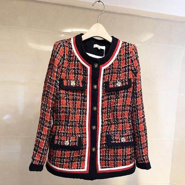 arrival runway jacket coats women fashion style beautiful slim fitted tweed matching plaid outwear women's jackets, Black;brown
arrival runway jacket coats women fashion style beautiful slim fitted tweed matching plaid outwear women's jackets, Black;brown