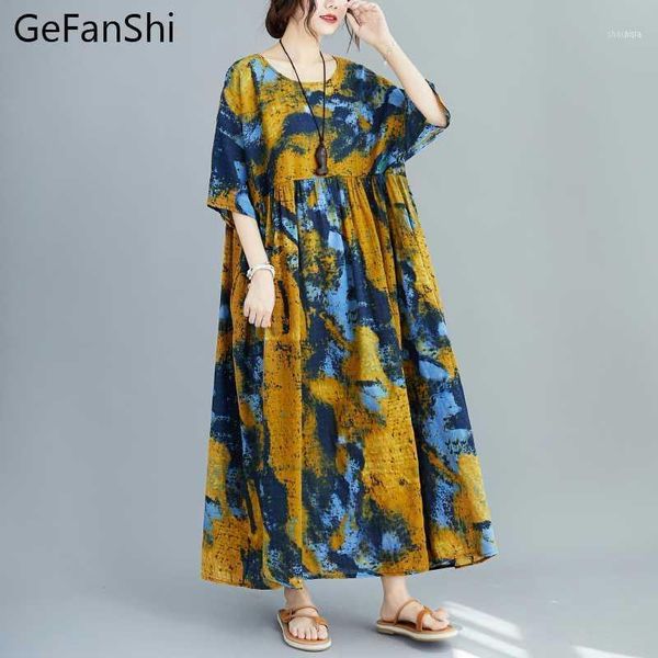 summer plus size women's dress vintage print cotton linen short sleeve casual loose ladies fashion robe long dresses1, Black;gray
summer plus size women's dress vintage print cotton linen short sleeve casual loose ladies fashion robe long dresses1, Black;gray