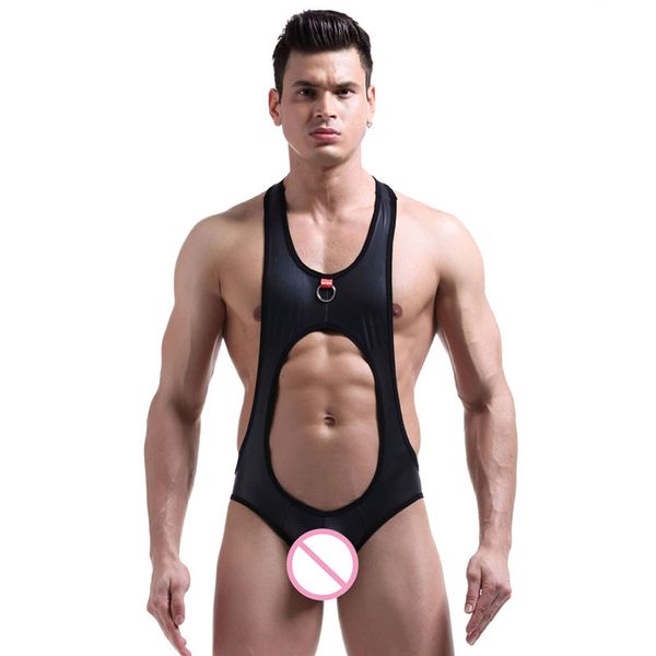 men hollow out high cut u convex pouch bodysuit pu faux leather leotard jumpsuits back strap gay wear bandage plus size f27, Black;white
men hollow out high cut u convex pouch bodysuit pu faux leather leotard jumpsuits back strap gay wear bandage plus size f27, Black;white