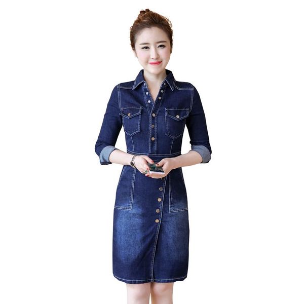 casual dresses korean fashion women denim dress autumn long sleeve shirt cowboy single breasted student clothes vestido s-xxl, Black;gray
casual dresses korean fashion women denim dress autumn long sleeve shirt cowboy single breasted student clothes vestido s-xxl, Black;gray