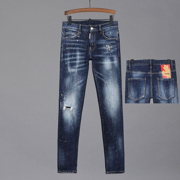 fashion jeans italian brand men's with holes nostalgic blue wash paint process slim pants
fashion jeans italian brand men's with holes nostalgic blue wash paint process slim pants