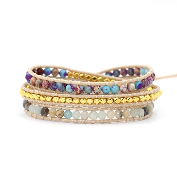 tennis bohemia vintage wax rope bracelets natural stone 3 strands wrap for women multilayer boho bracelet handmade jewelry, Golden;silver
tennis bohemia vintage wax rope bracelets natural stone 3 strands wrap for women multilayer boho bracelet handmade jewelry, Golden;silver