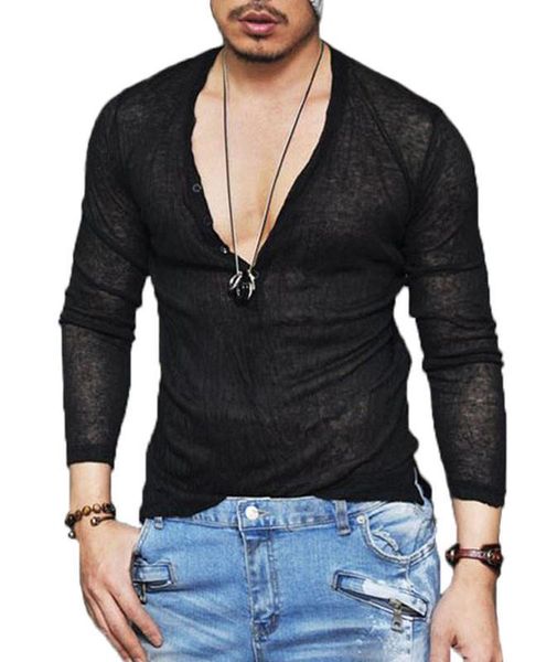 men henley shirt tee long sleeve stylish slim fit t-shirt button placket casual outwears popular design, White
men henley shirt tee long sleeve stylish slim fit t-shirt button placket casual outwears popular design, White