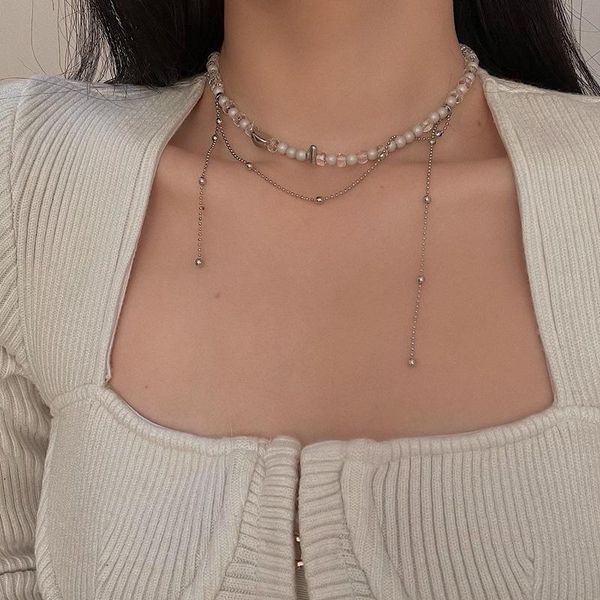 chokers cold wind frosted bead necklace strewn with fringed clavicle chain trendy pearl trend a girl store choker women's neck, Golden;silver
chokers cold wind frosted bead necklace strewn with fringed clavicle chain trendy pearl trend a girl store choker women's neck, Golden;silver