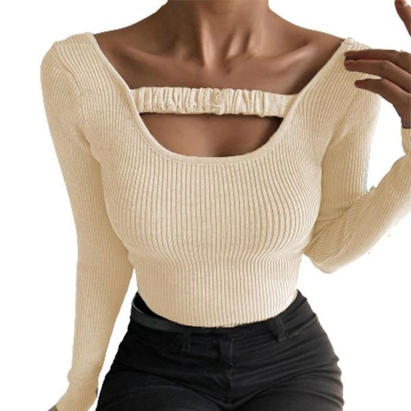 women's blouses & shirts women autumn blouse knitted solid round neck slim long sleeve pullover shirt elegant casual basic, White
women's blouses & shirts women autumn blouse knitted solid round neck slim long sleeve pullover shirt elegant casual basic, White