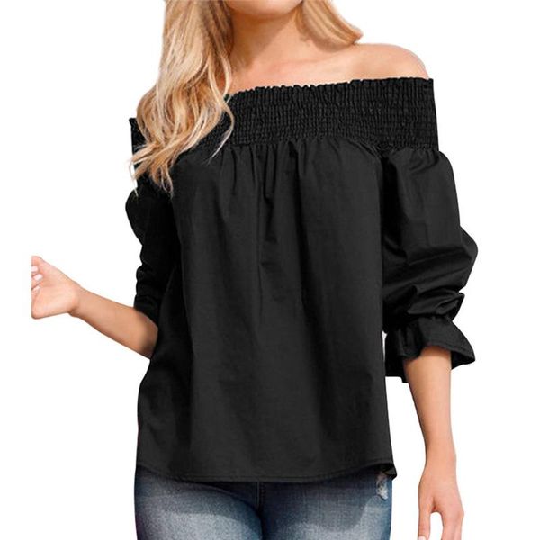 fashion women off shoulder solid half sleeve pullover casual summer blouse et chemisier femme coton loose clothes women's blouses &, White
fashion women off shoulder solid half sleeve pullover casual summer blouse et chemisier femme coton loose clothes women's blouses &, White