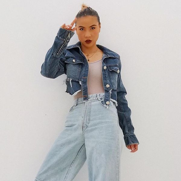 women's jackets trendy wild ripped cowboy women streetwear long sleeved buttons short coat vintage pockets single breasted denim jacket, Black;brown
women's jackets trendy wild ripped cowboy women streetwear long sleeved buttons short coat vintage pockets single breasted denim jacket, Black;brown