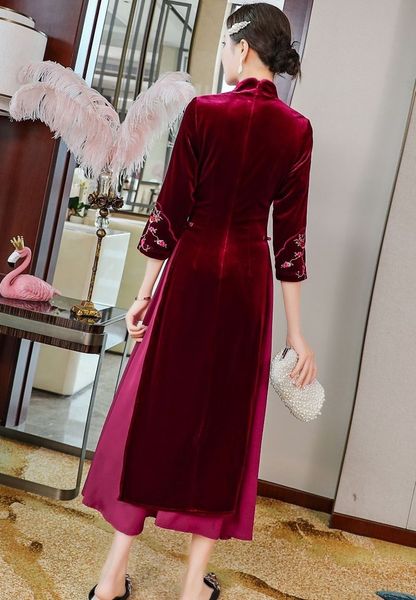 dresses 1950s style dess autumn winter vintage party woman luxurious embroidery 3/4 sleeve mid-calf veet, Black;gray
dresses 1950s style dess autumn winter vintage party woman luxurious embroidery 3/4 sleeve mid-calf veet, Black;gray