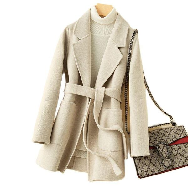 women's wool & blends winter coat women arrival fashion cashmere long thick warm double sided woolen jacket female windbreaker outerwea, Black
women's wool & blends winter coat women arrival fashion cashmere long thick warm double sided woolen jacket female windbreaker outerwea, Black