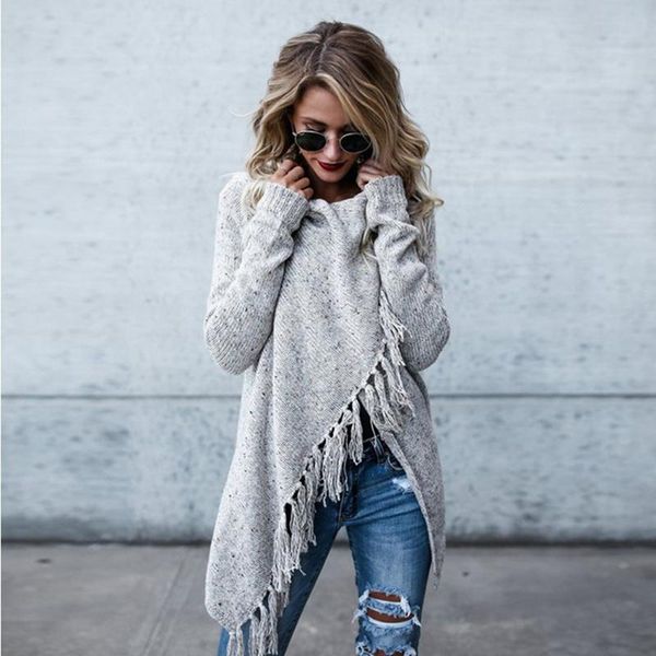 women's knits & tees poncho winter long sleeve cardigan wool casual tassel oversized female shawl hem fringe ladies sweater jackets, White
women's knits & tees poncho winter long sleeve cardigan wool casual tassel oversized female shawl hem fringe ladies sweater jackets, White