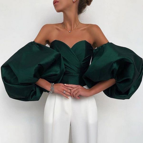 women's knits & tees women off shoulder blouse crop club party backless lantern sleeve shirts night plus size fashion bl, White
women's knits & tees women off shoulder blouse crop club party backless lantern sleeve shirts night plus size fashion bl, White