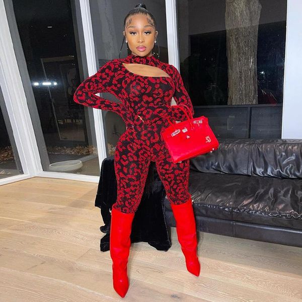 echoine red leopard print hollow out front jumpsuit skinny fitness long sleeve rompers women club outfits party playsuit women's jumpsu, Black;white
echoine red leopard print hollow out front jumpsuit skinny fitness long sleeve rompers women club outfits party playsuit women's jumpsu, Black;white