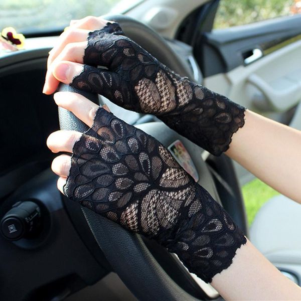 five fingers gloves summer lace for women short wrist mitten fingerless sun protection driving black dance female, Blue;gray
five fingers gloves summer lace for women short wrist mitten fingerless sun protection driving black dance female, Blue;gray