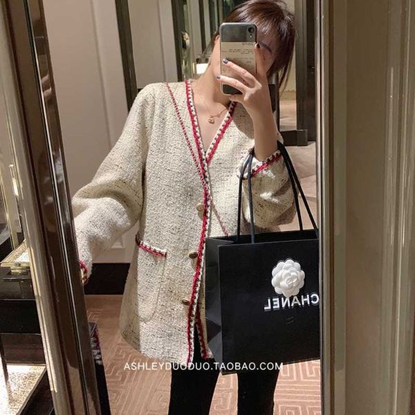 women's jackets runway designer fashion autumn women tweed jacket coat long sleeves single-breasted loose etvz, Black;brown
women's jackets runway designer fashion autumn women tweed jacket coat long sleeves single-breasted loose etvz, Black;brown
