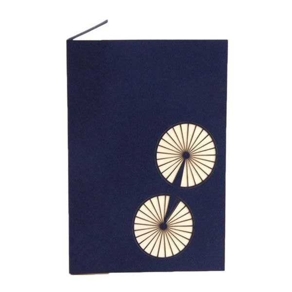 greeting cards creative 3d bike blessing handcraft graduation for gift (blue)
