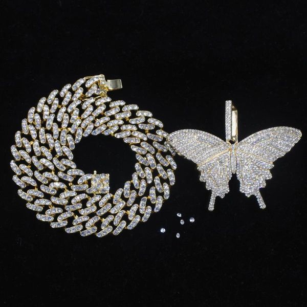 chains 8mm 12mm gold color butterfly pendant 59mm 77mm necklaces charm men's women fashion hip hop rock jewelry with cuban miami chain, Silver
chains 8mm 12mm gold color butterfly pendant 59mm 77mm necklaces charm men's women fashion hip hop rock jewelry with cuban miami chain, Silver
