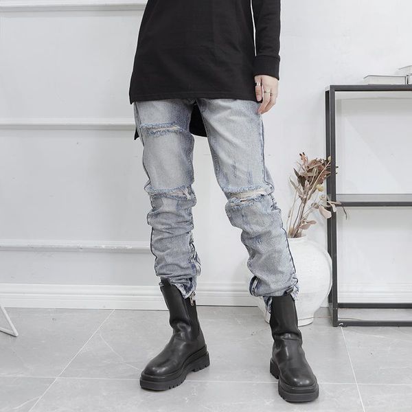 women's jeans ladies pants spring and autumn style light color leg zipper hole design leisure personality street, Blue
women's jeans ladies pants spring and autumn style light color leg zipper hole design leisure personality street, Blue