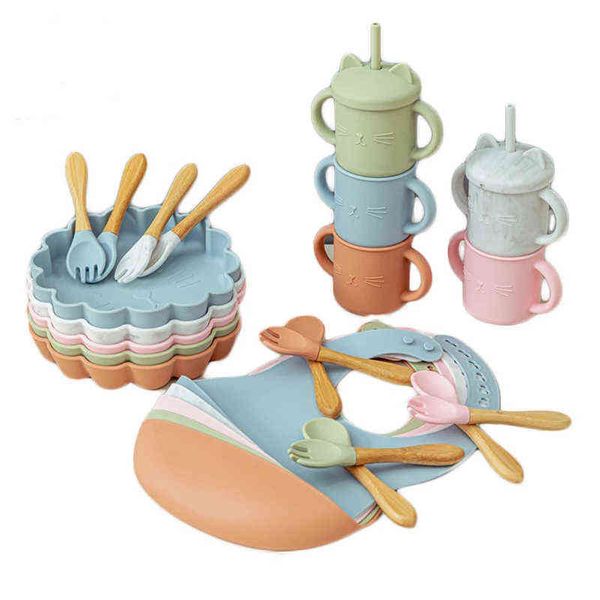 5pcs baby silicone feeding training learning tableware fork spoon cup bib bowl non-slip feeding tableware baby products bpa g1210
5pcs baby silicone feeding training learning tableware fork spoon cup bib bowl non-slip feeding tableware baby products bpa g1210