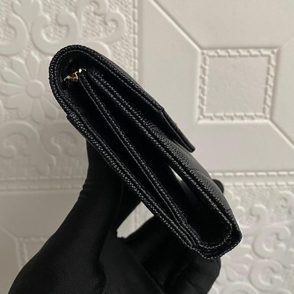 card holders with box women leather wallet three fold men coin purse cowhide flip caviar classic ball zipper package, Brown;gray
card holders with box women leather wallet three fold men coin purse cowhide flip caviar classic ball zipper package, Brown;gray